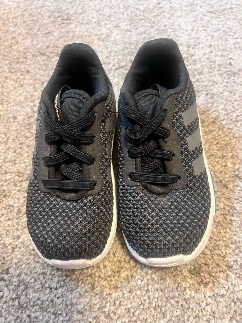 adidas Kids Black Knit Runner Sneakers